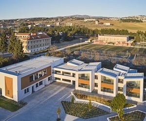 School premises and stadium from above