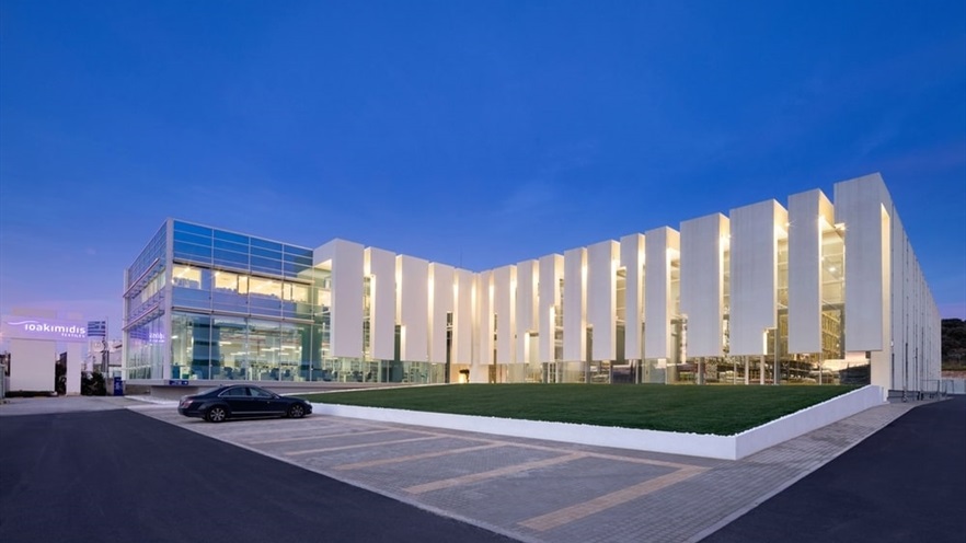 View of the building at night