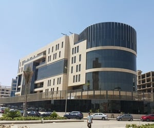 Building with large glass facades