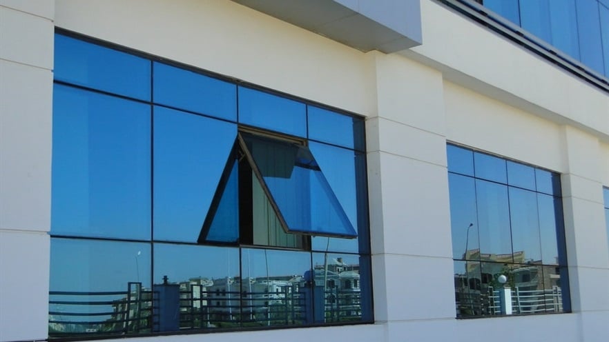 Close up to an open window