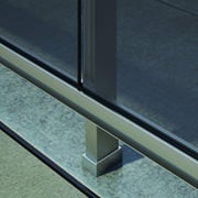 γυαλινο καγκελο με inox προφιλ αλουμινιου COMFORT M8100