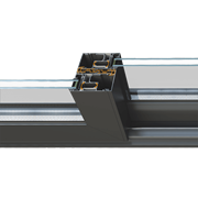 secțiune din ferestre din aluminiu glisante SMARTIA S560 pentru sistem de funcționare