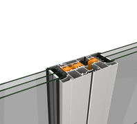 Frame section with high thermal insulation and triple glazing