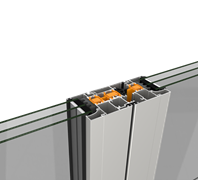 Frame section with high thermal insulation and triple glazing