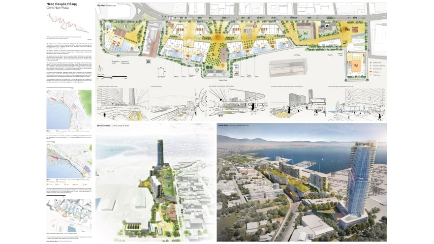 First plate of the honorable mention of ArXellence 2: City's New Pulse, created by Studio C+C / Studio 4215