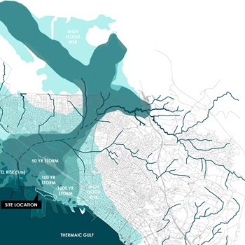 Thessaloniki flood risk map